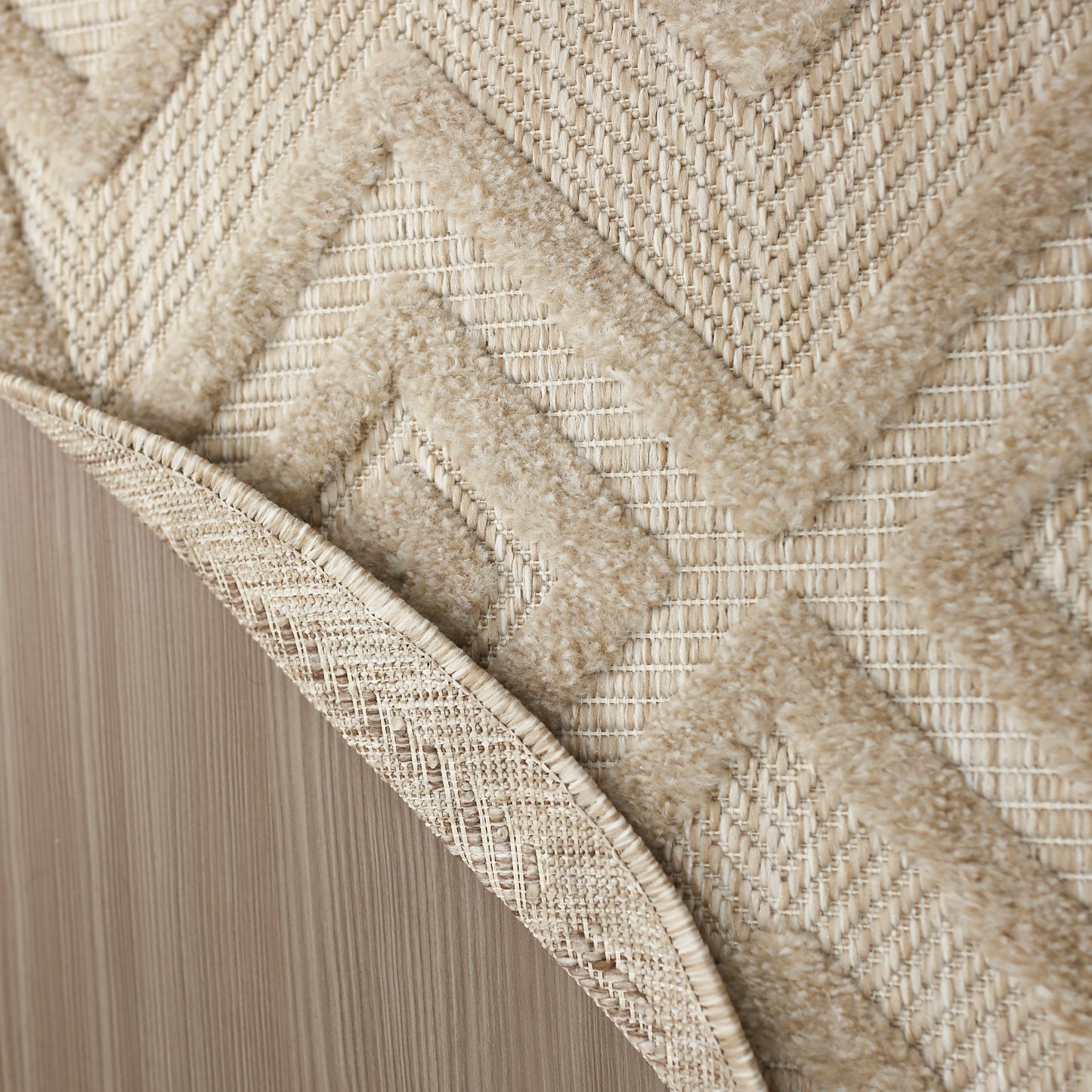 Nourison Versatile 8' x Round Cream Modern Rug