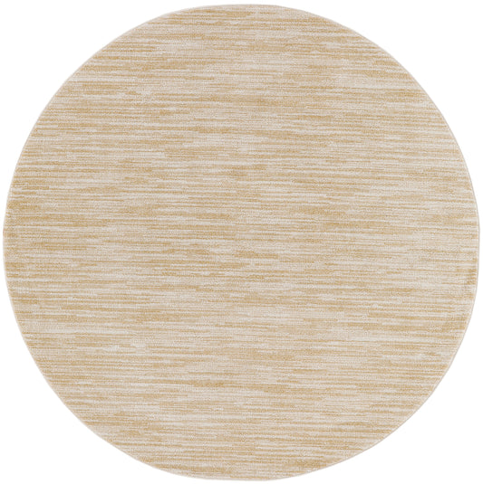 Nourison Nourison Essentials 8' x Round Ivory Gold Outdoor Rug