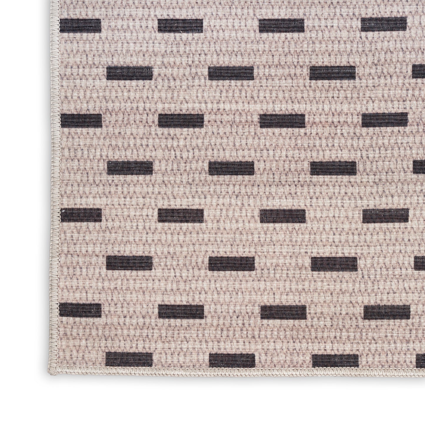 Nourison Nourison Washables 3' x 5' Cream Black Scandinavian Indoor Rug