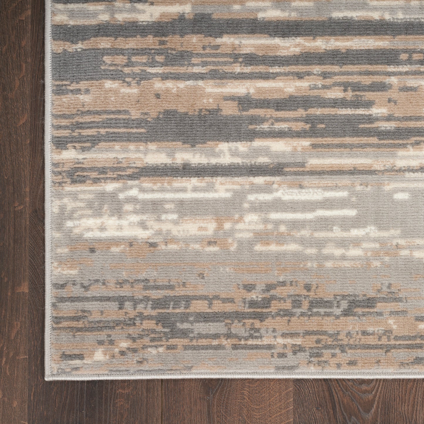 Nourison Jubilant 7'10" x 9'10" Grey Beige Modern Indoor Rug