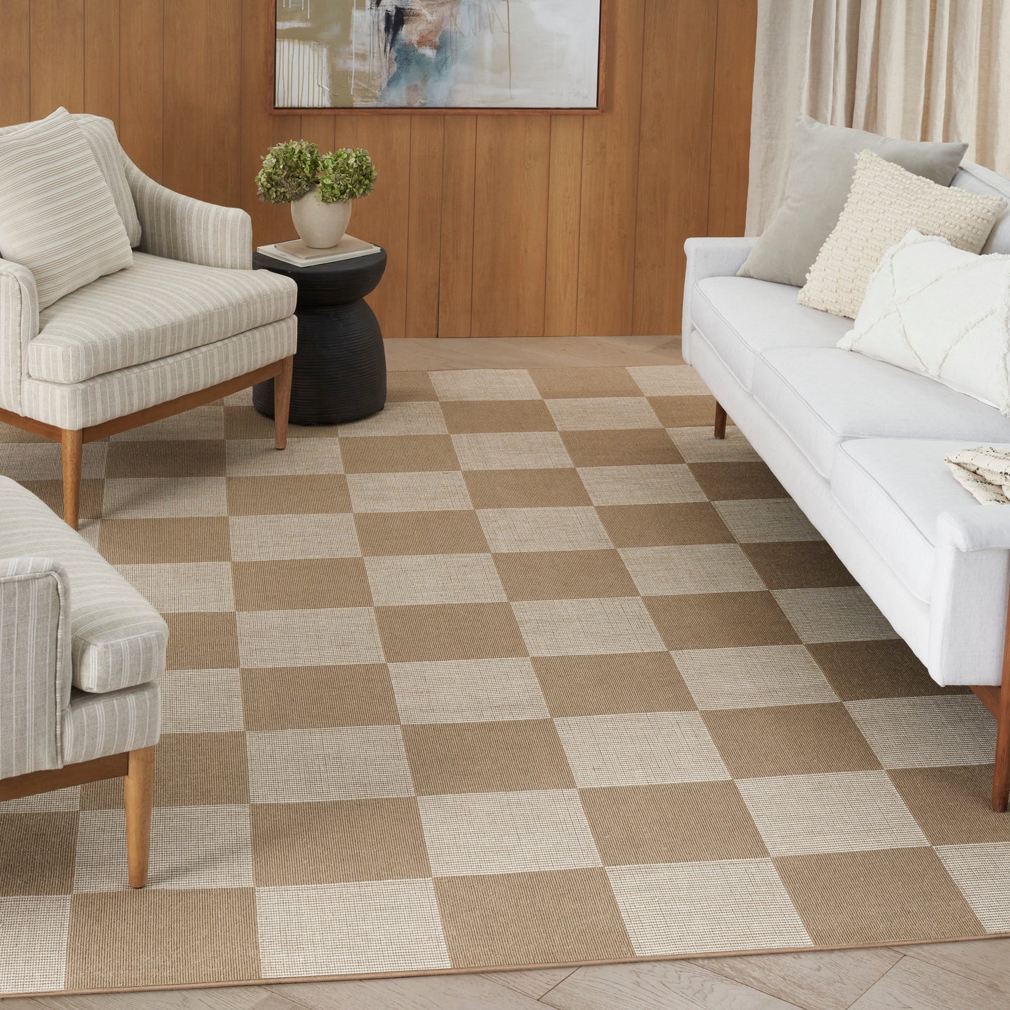 Nourison Washable Modern Jute 7'10" x 9'10" Natural Ivory Modern Indoor Rug