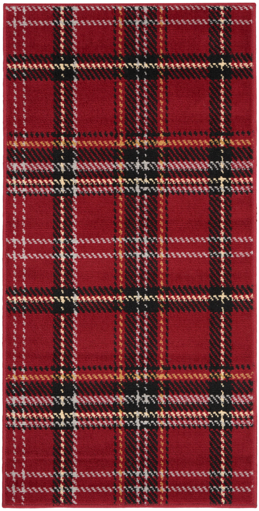 Nourison Grafix 2' x 4' Red Rustic Indoor Rug