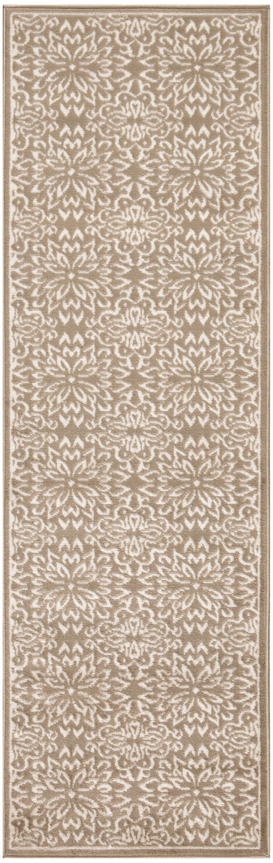 Nourison Jubilant 2'3" x 7'3" Taupe Farmhouse Indoor Rug