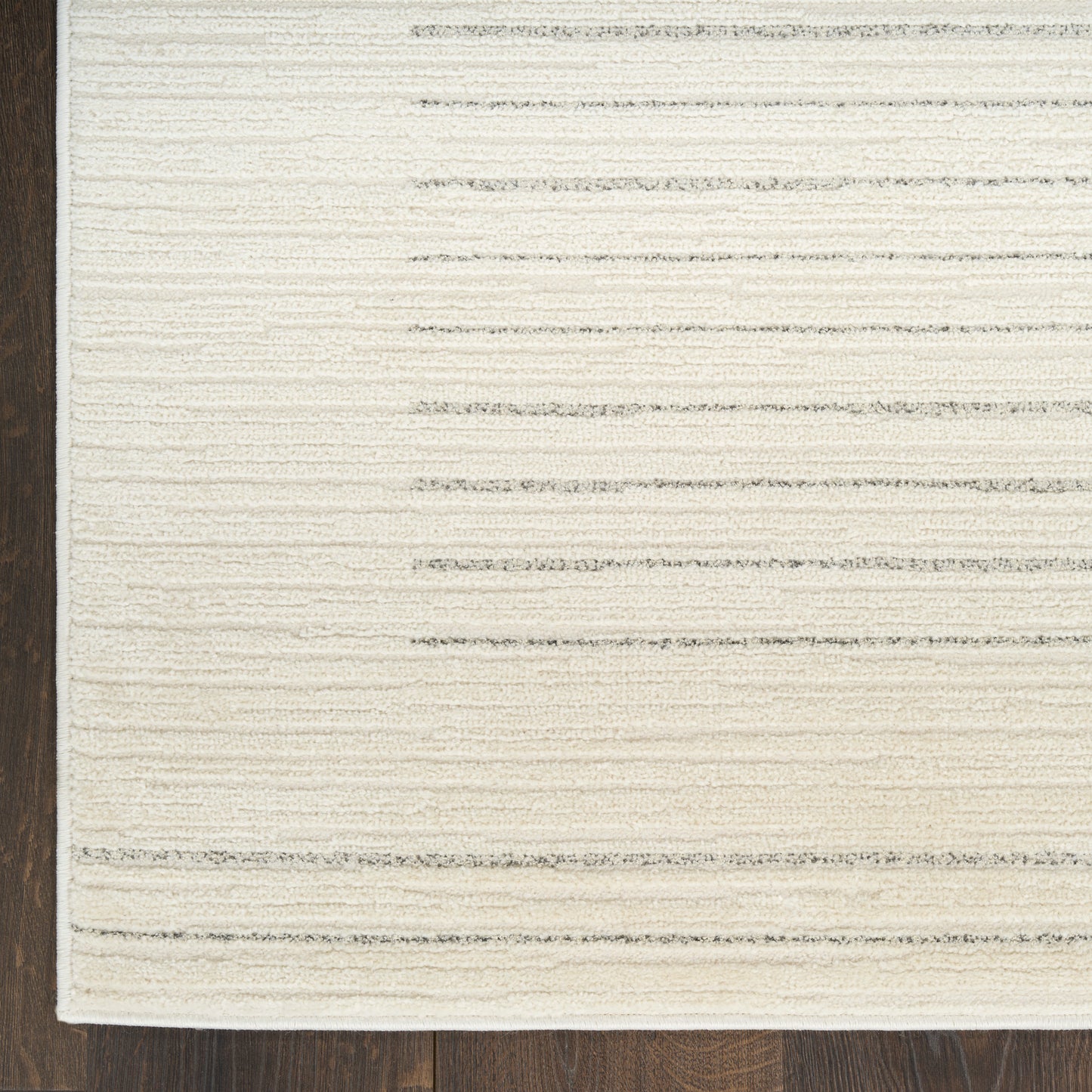 Nourison Ivory Hues 5'3" x 7'3" Ivory Grey Modern Indoor Rug