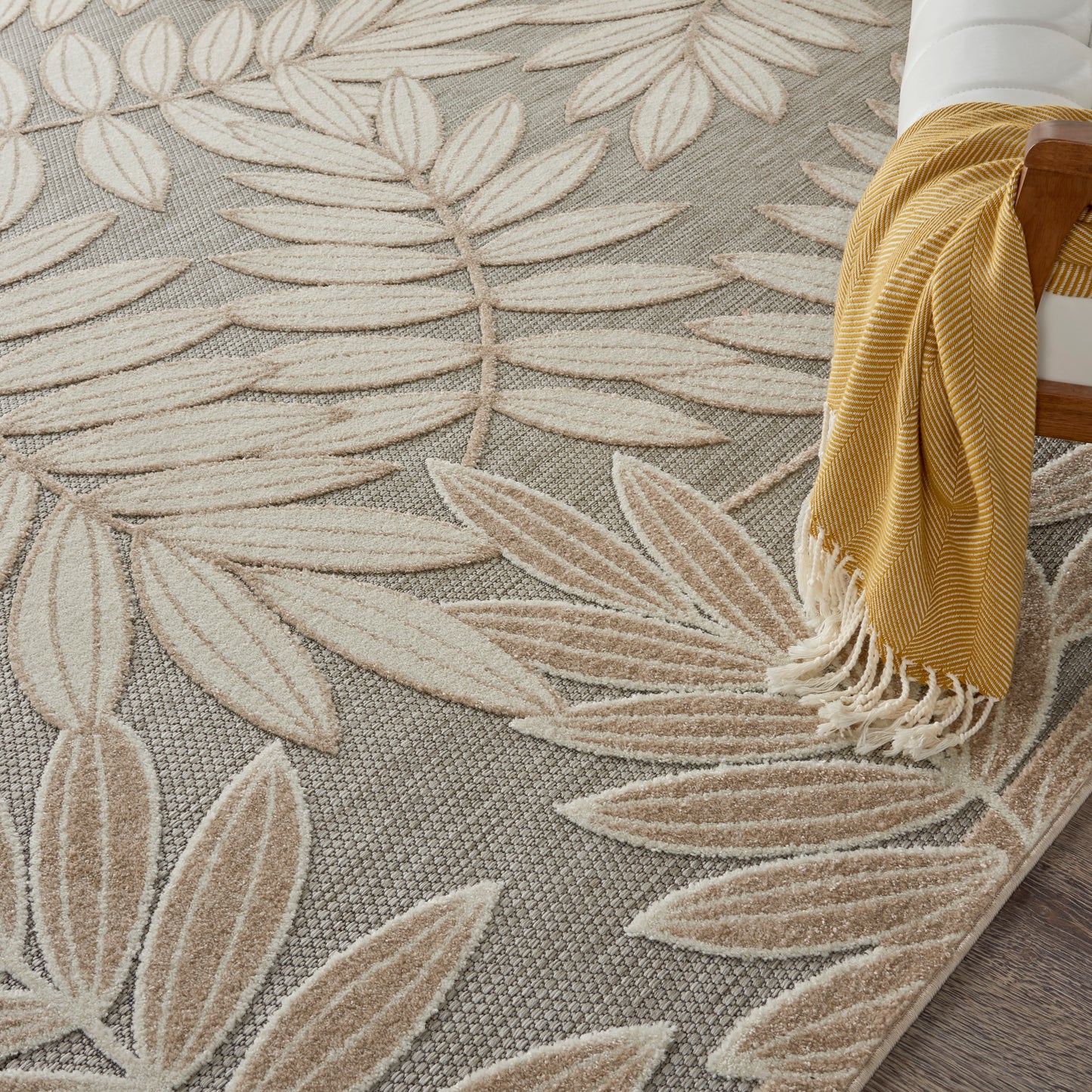 Nourison Aloha 9'6" x 13' Natural Tropical Rug
