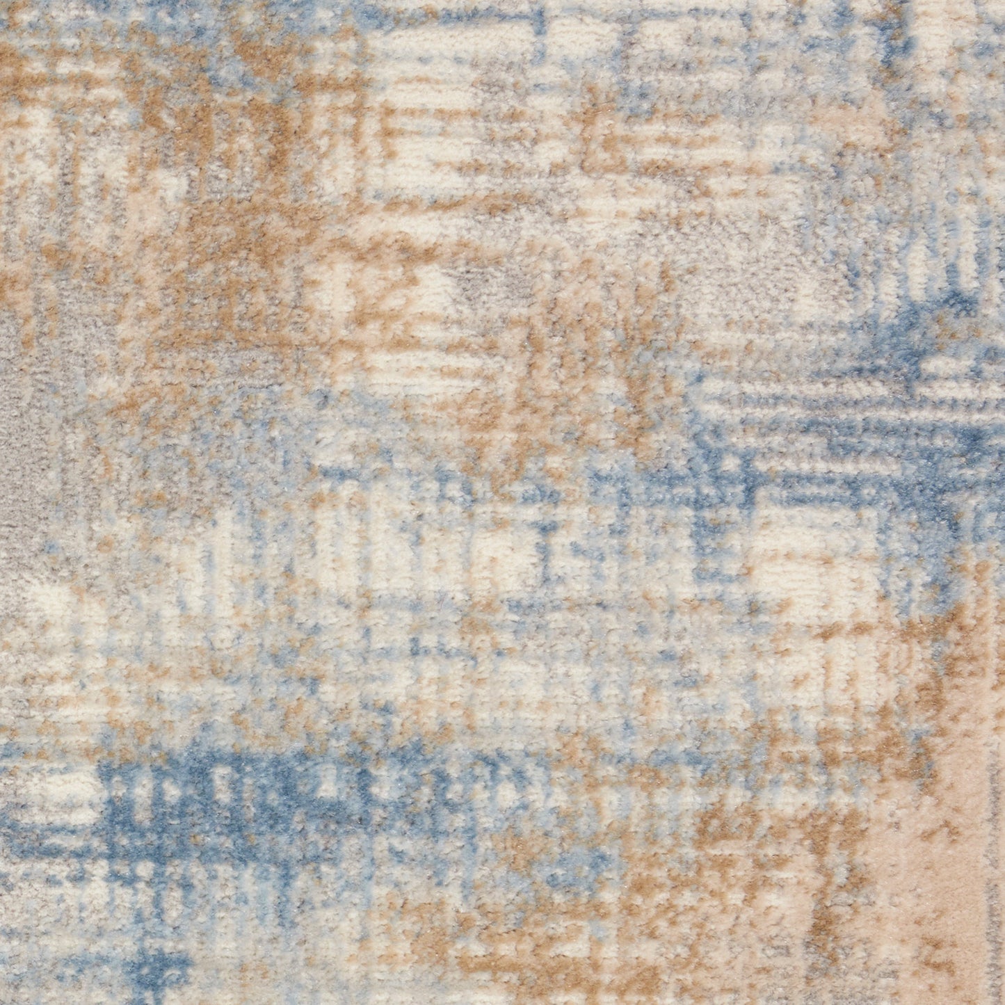 Calvin Klein CK950 Rush 4' x Round Blue Beige Modern Indoor Rug