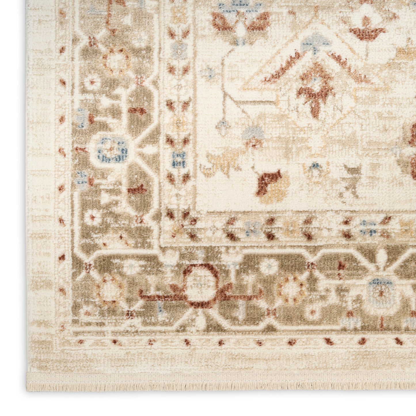 Nourison Pardis 2' x 6' Ivory Taupe Vintage Indoor Rug