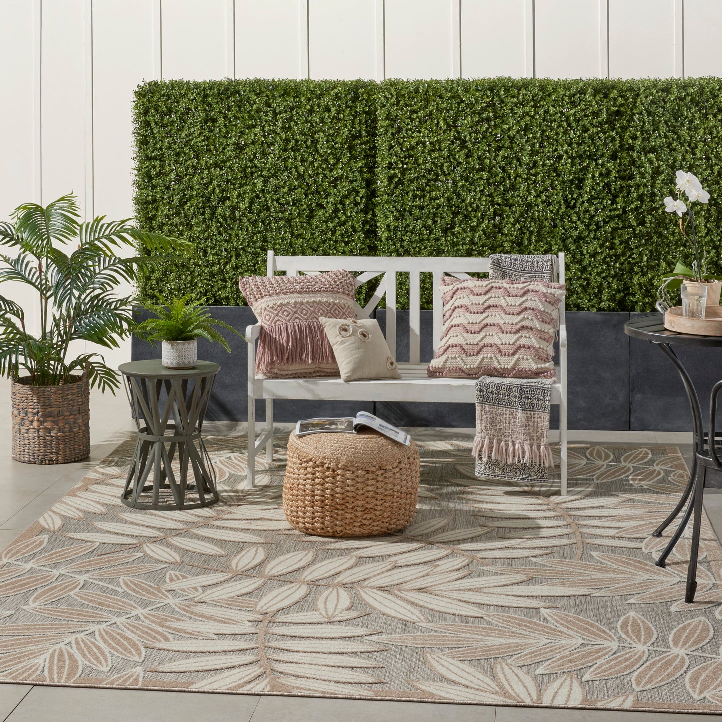 Nourison Aloha 9'6" x 13' Natural Tropical Rug