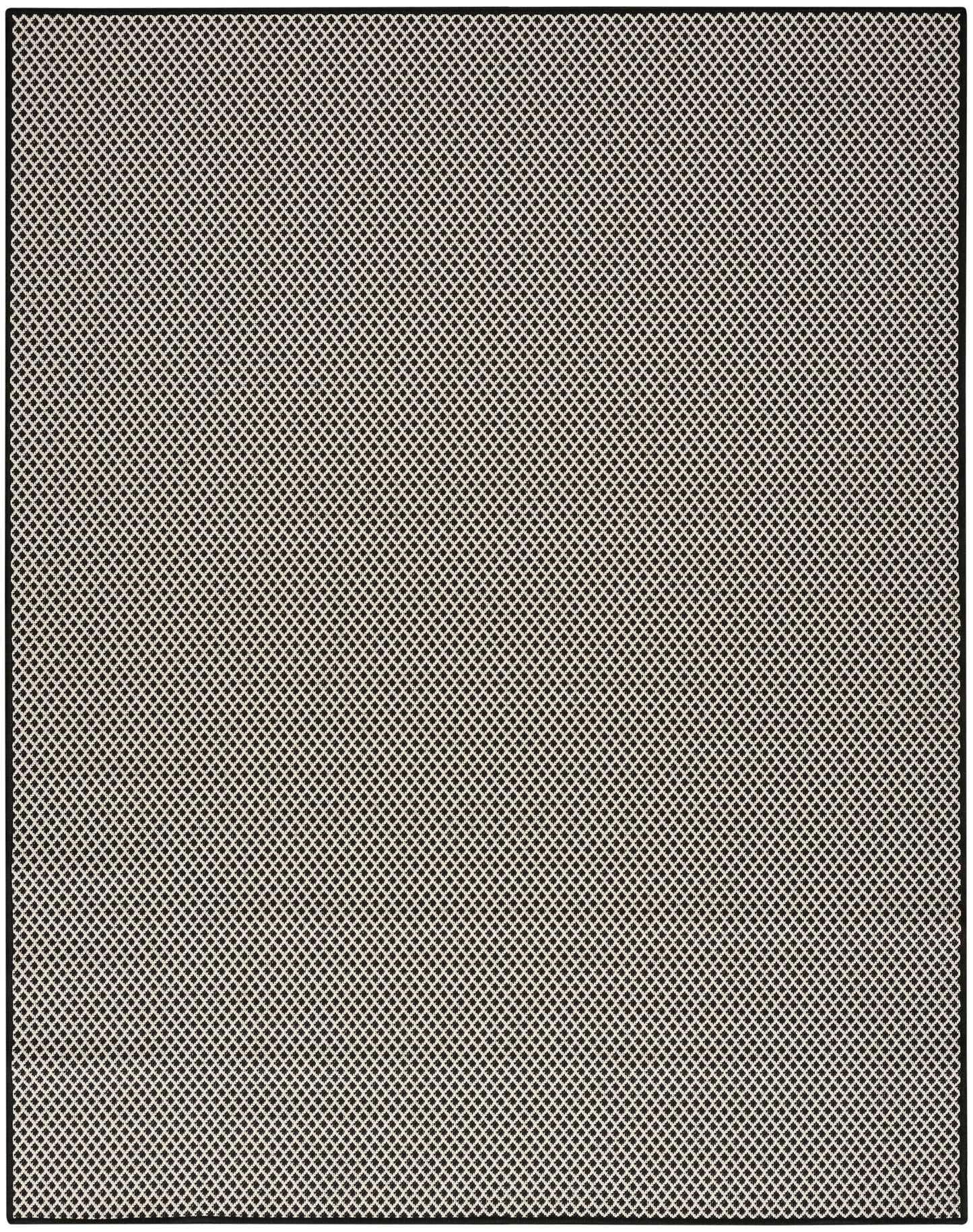Nourison Courtyard 9' x 12' Black White Modern Rug