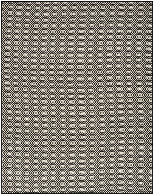 Nourison Courtyard 9' x 12' Black White Modern Rug