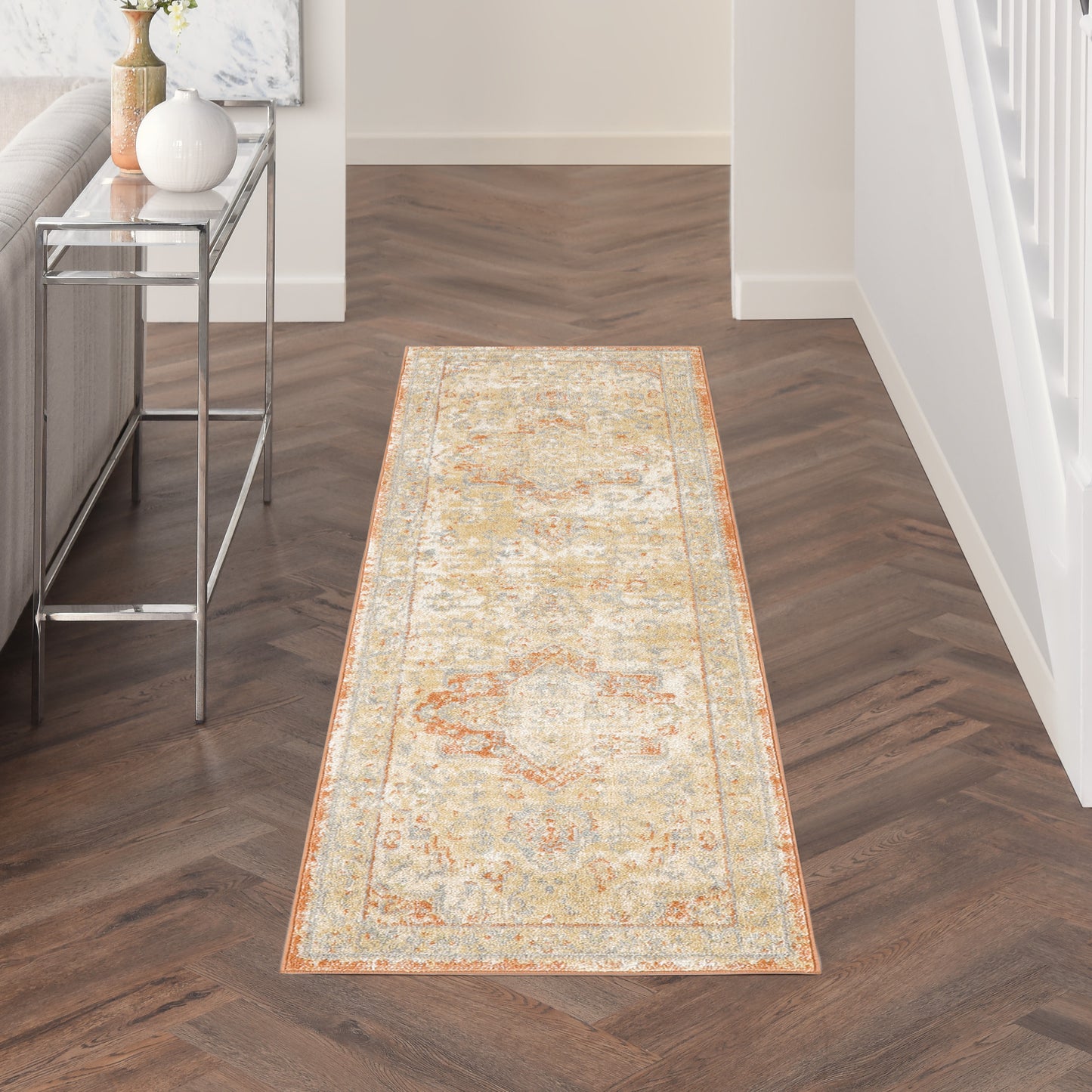 Nourison Nourison Essentials Persian 2' x 6' Beige Rust Vintage Rug