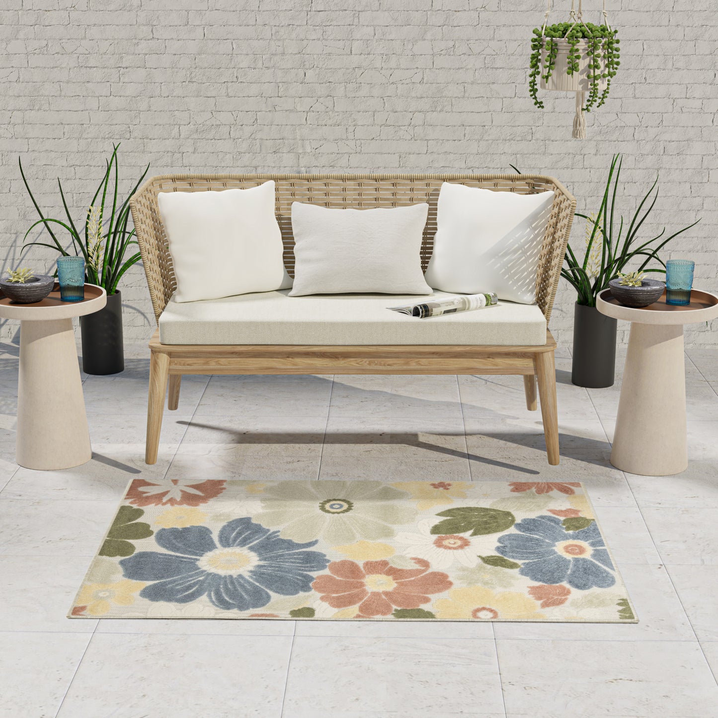 Nourison Aloha 2'8" x 4' Multicolor Modern Rug