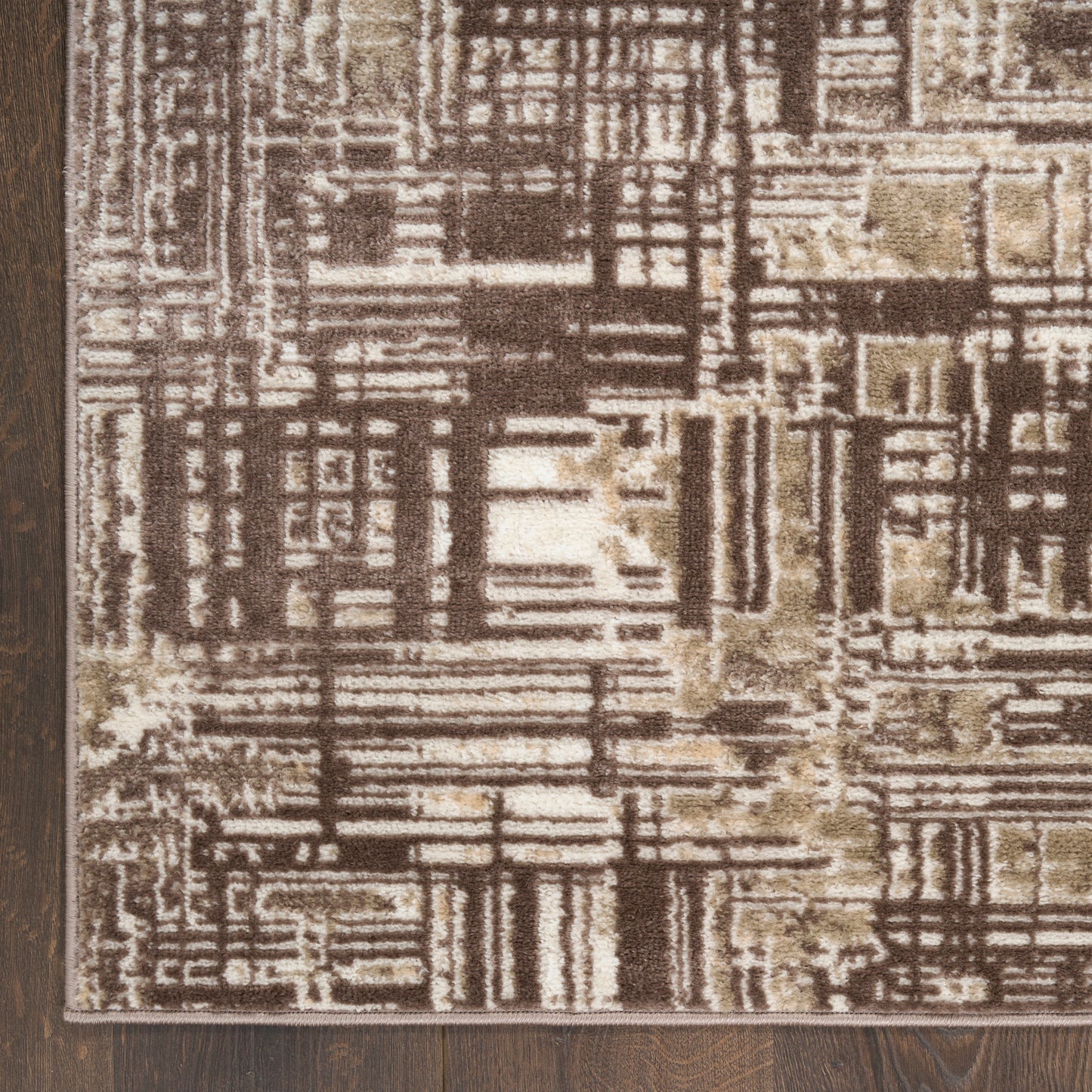 Nourison Dekor 5'3" x 7' Brown Modern Indoor Rug