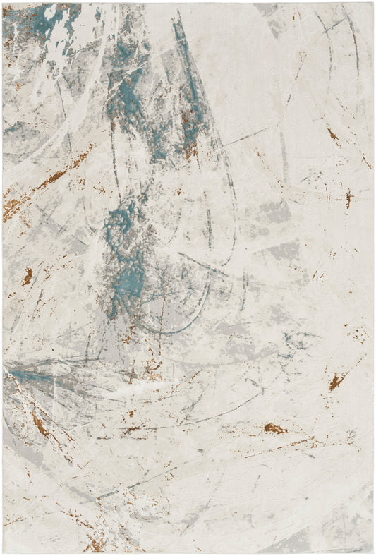 Nourison Desire 3'11" x 5'11" Ivory Grey Blue Modern Indoor Rug