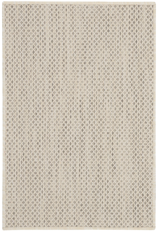 Nourison Courtyard 2' x 3' Ivory Silver Modern Rug