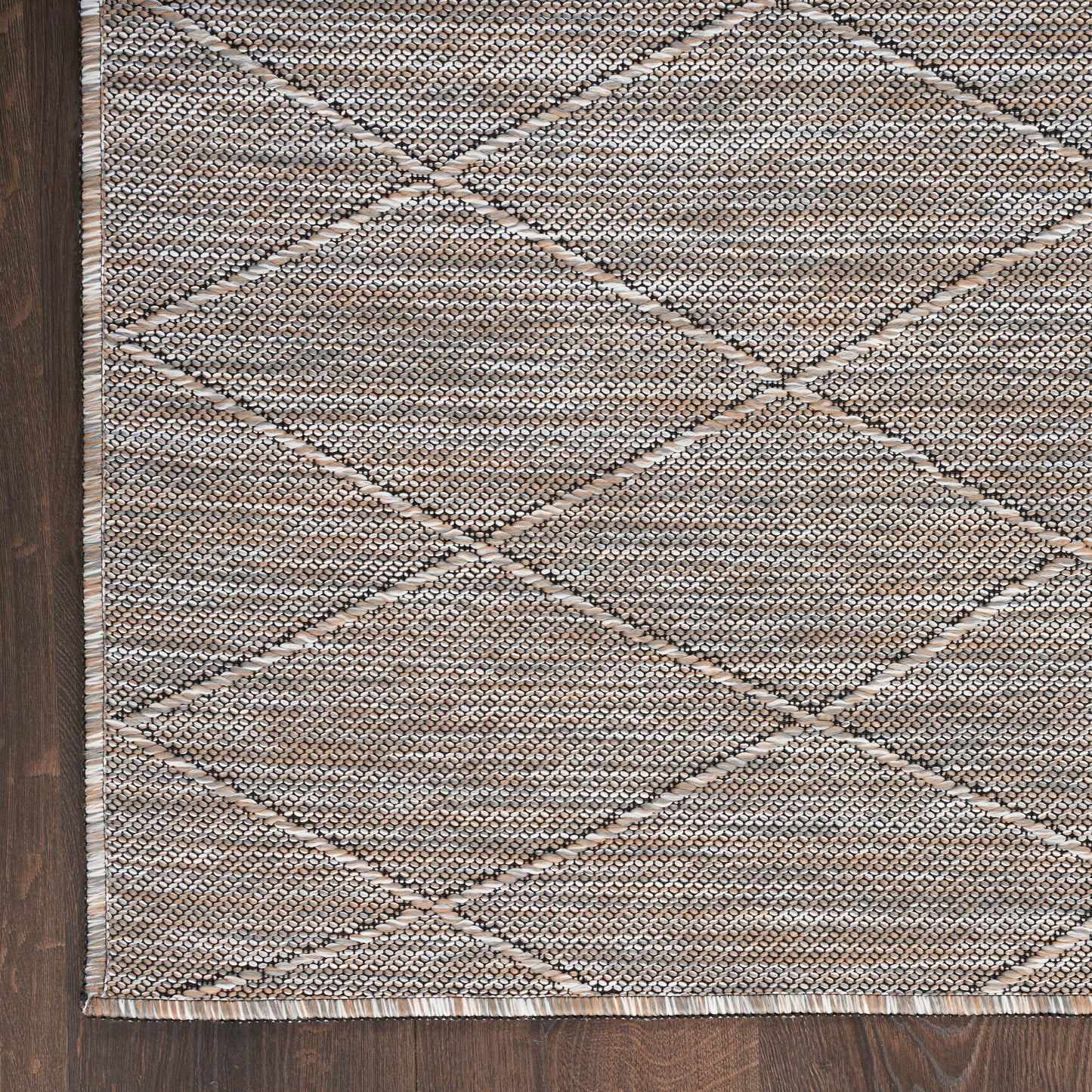 Nourison Washable Solutions 8' x 10' Grey/Mocha Modern Rug