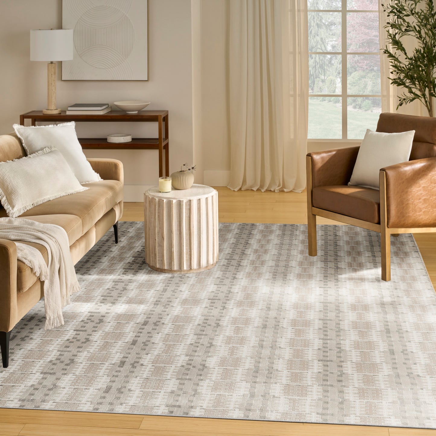 Nourison Nordic 8' x 10' Ivory Multicolor Modern Indoor Rug