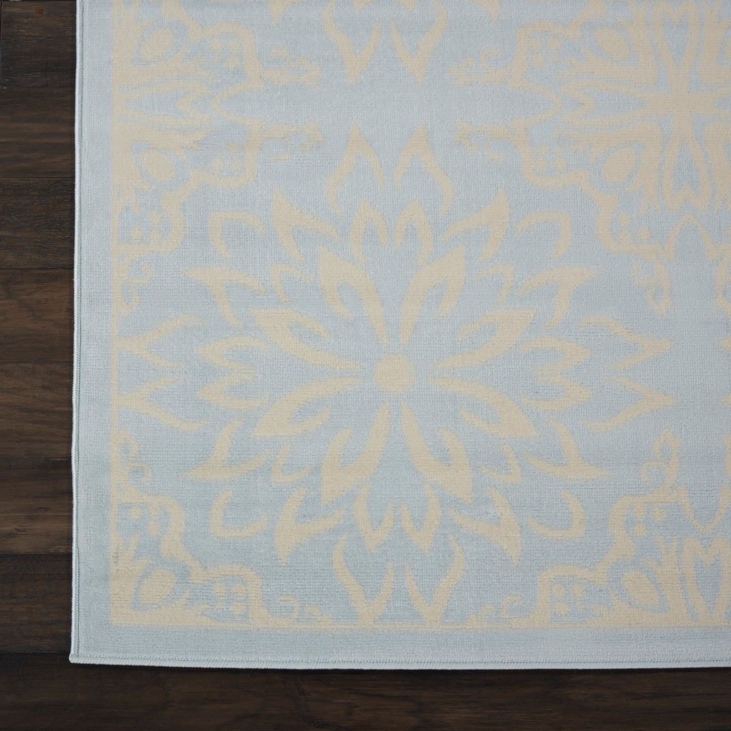 Nourison Jubilant 7'10" x 9'10" Ivory/Light Blue Farmhouse Indoor Rug