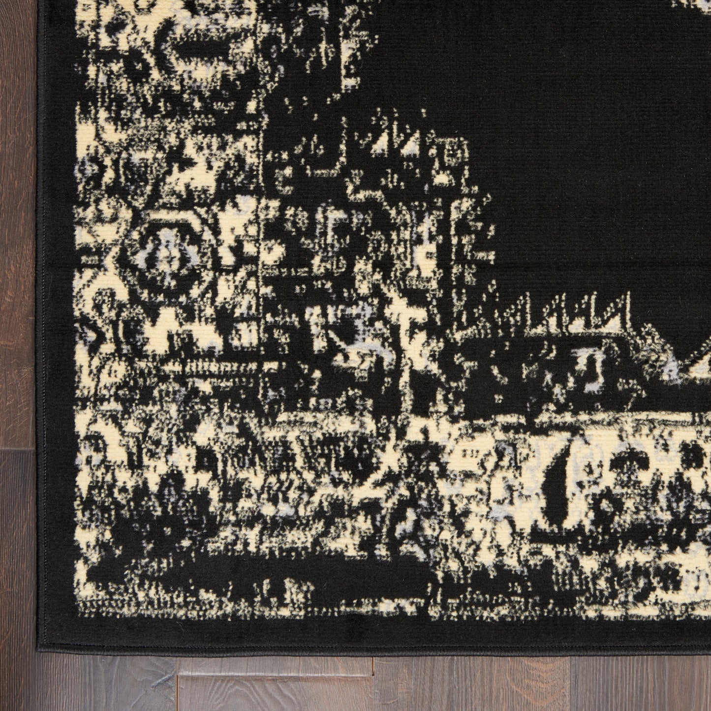Nourison Grafix 7'10" x 9'10" Black Vintage Indoor Rug