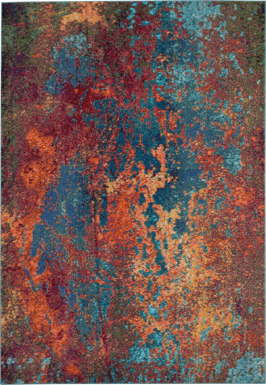 Nourison Celestial 6'7" x 9'7" Atlantic Modern Indoor Rug