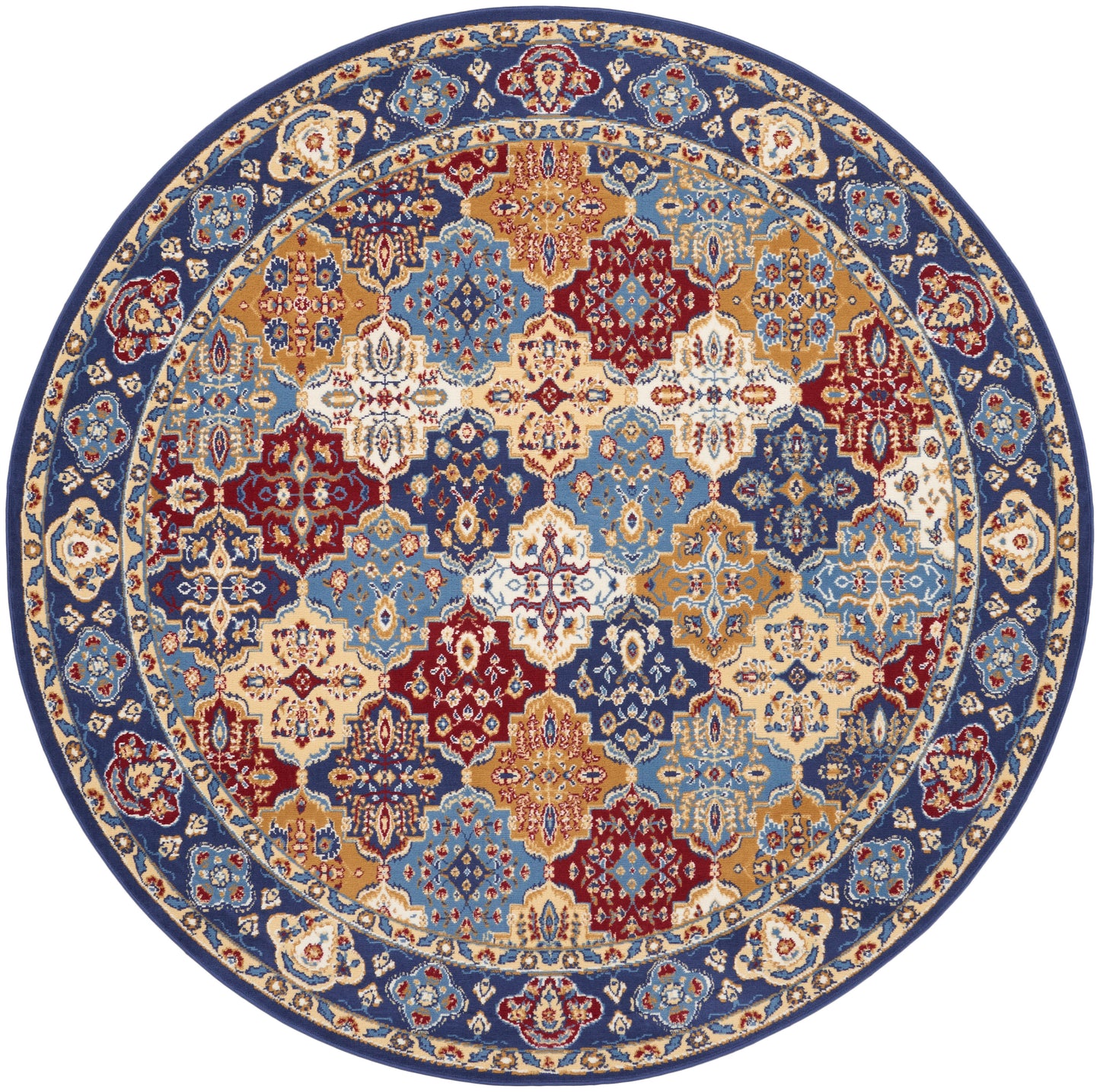 Nourison Grafix 8' x Round Multicolor Bohemian Indoor Rug