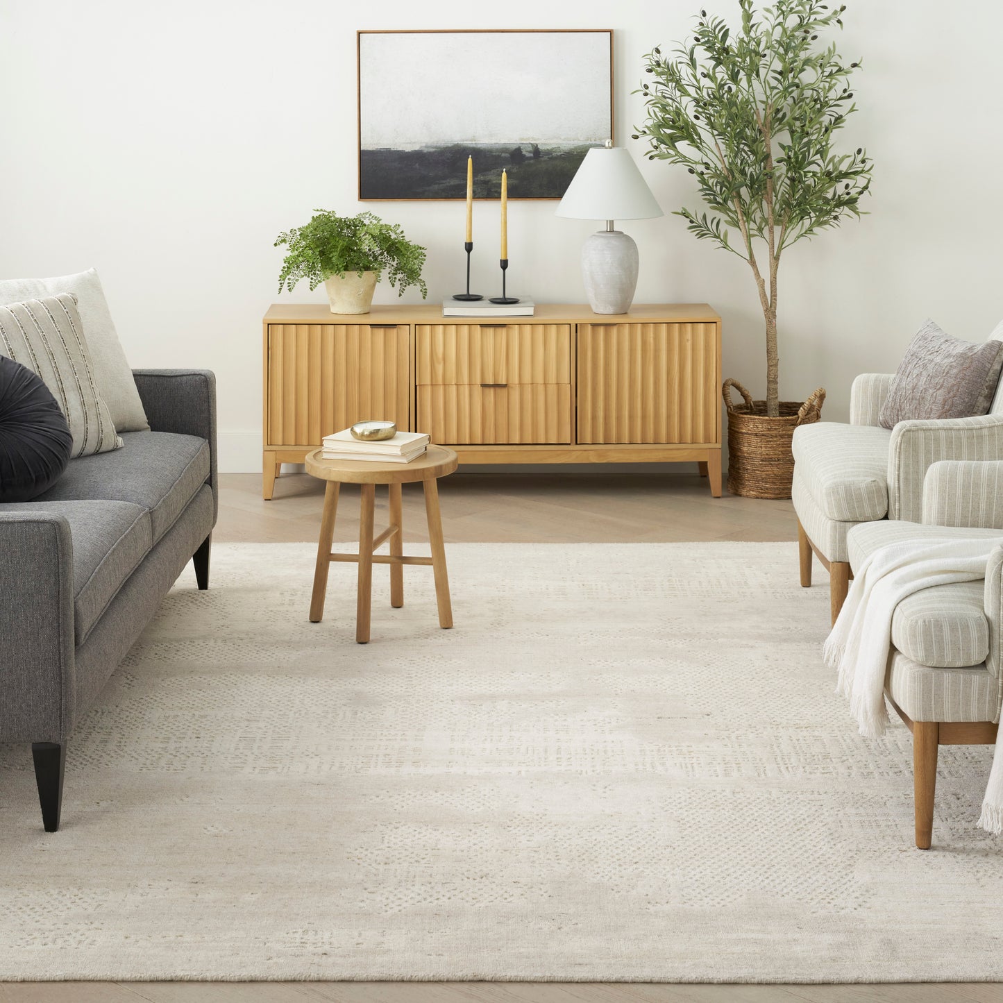 Nourison Harmony 8'6" x 11'6" Ivory Modern Indoor Rug