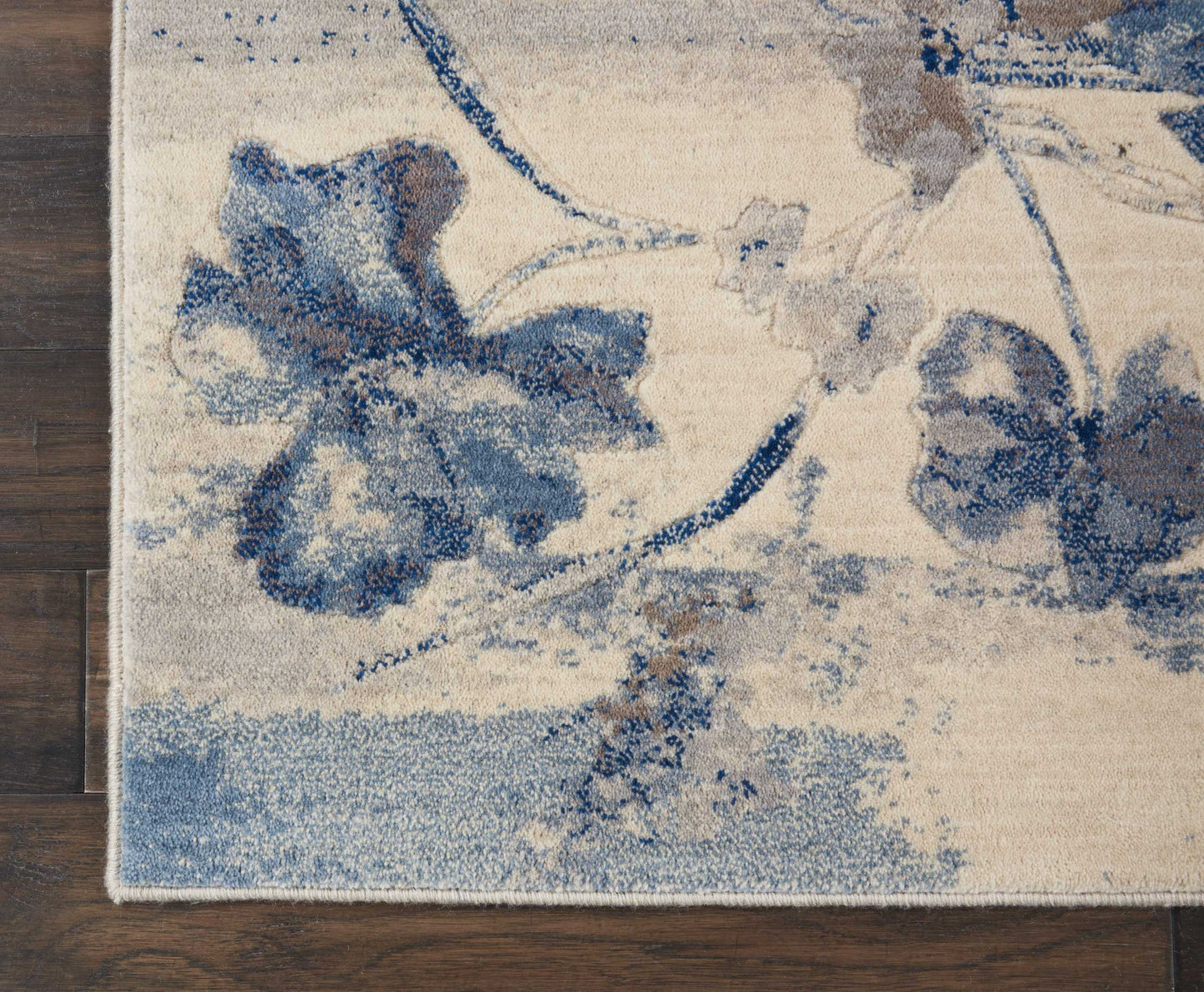 Nourison Somerset 2'6" x 4' Ivory/Blue Farmhouse Indoor Rug