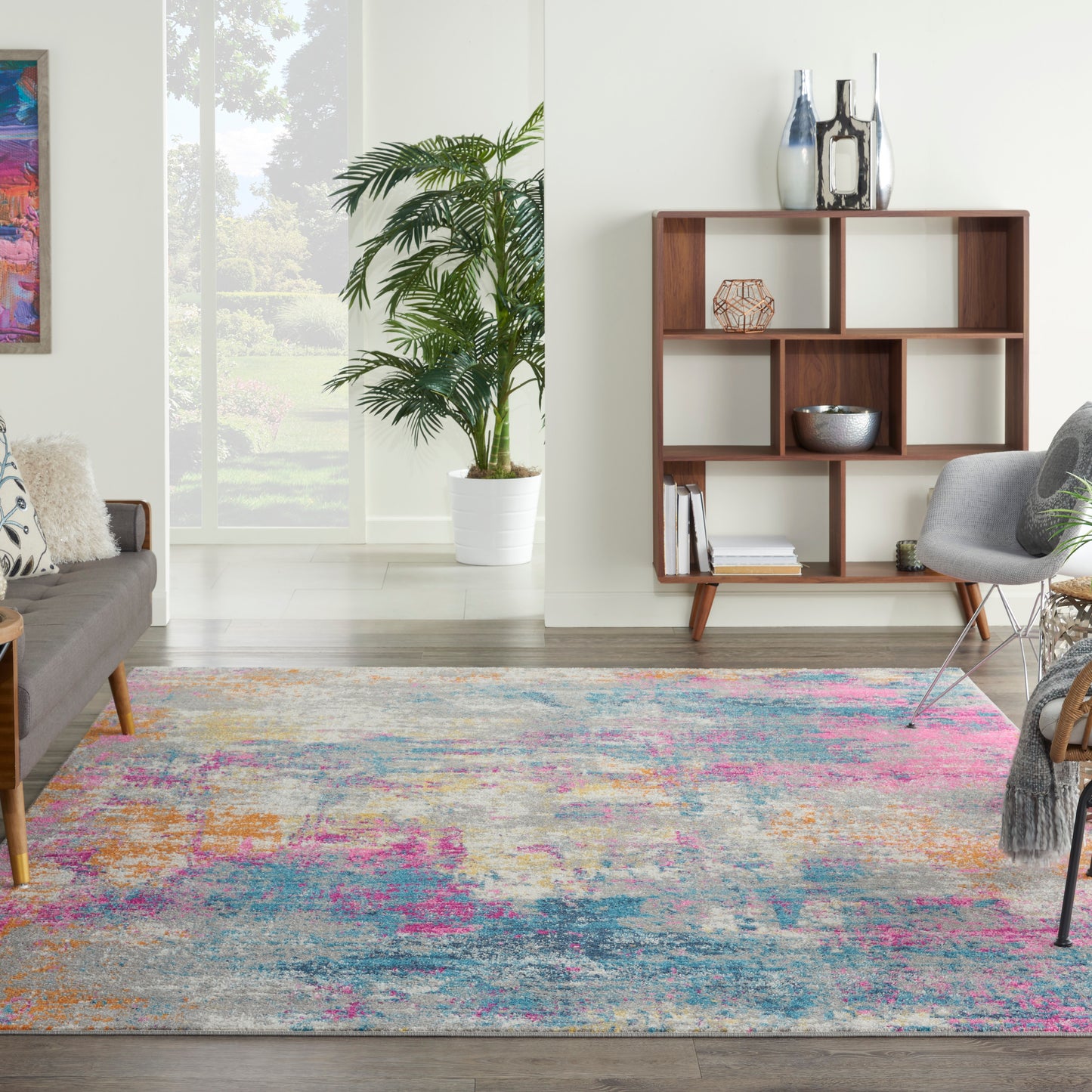 Nourison Passion 6' x 9' Ivory Multicolor Modern Indoor Rug