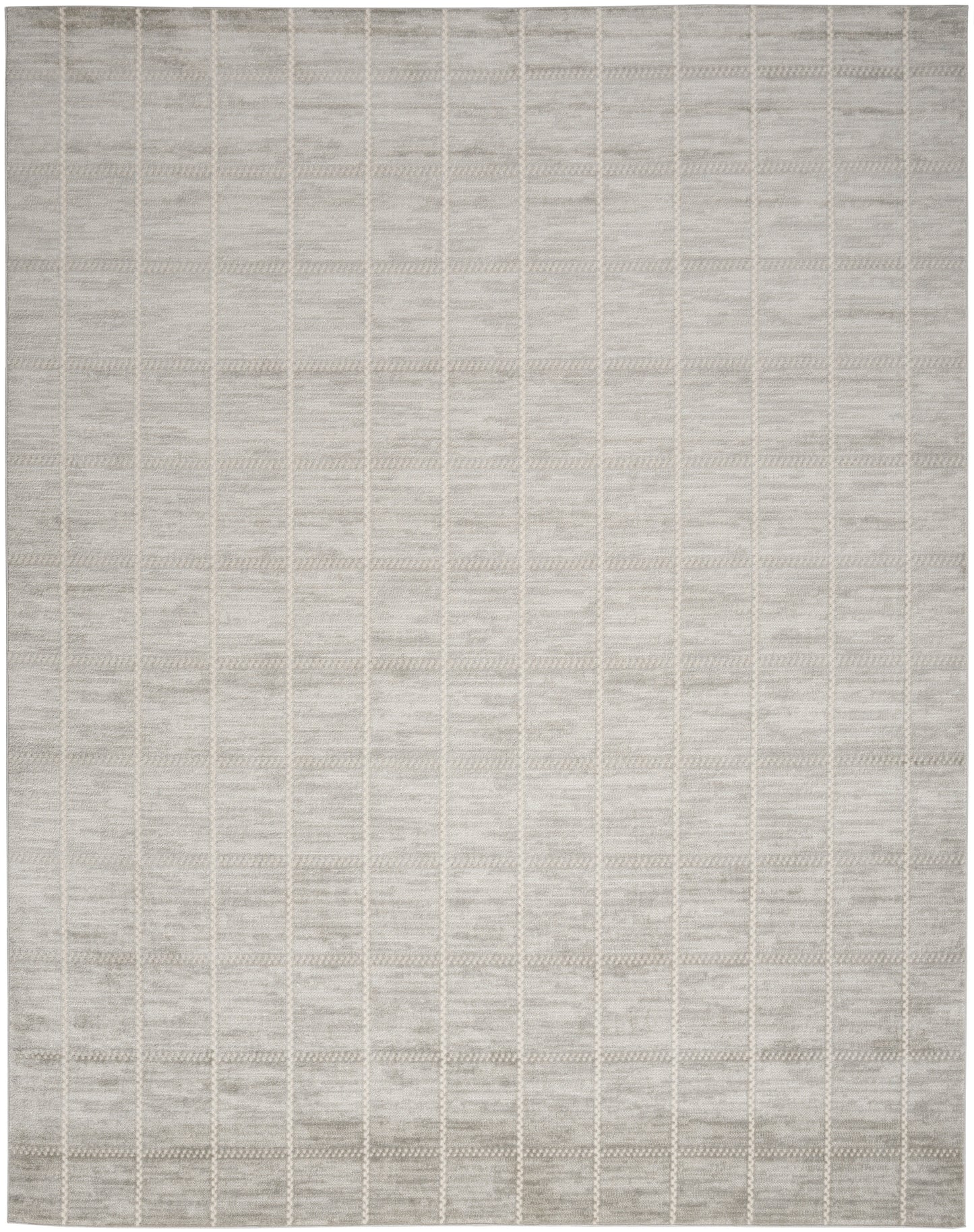 Nourison Serenity Home 9' x 12' Light Grey Modern Indoor Rug