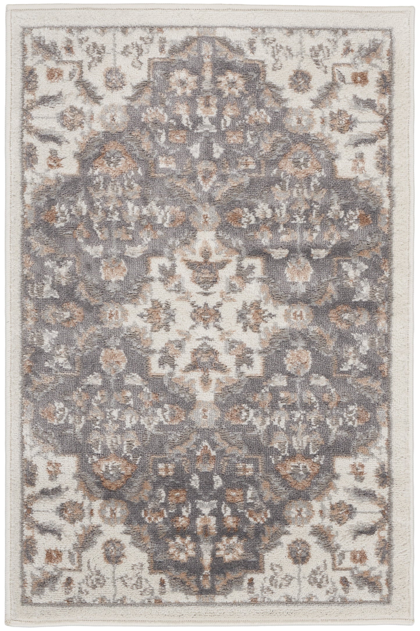 Nourison Elation 2' x 3' Ivory Grey Transitional Indoor Rug