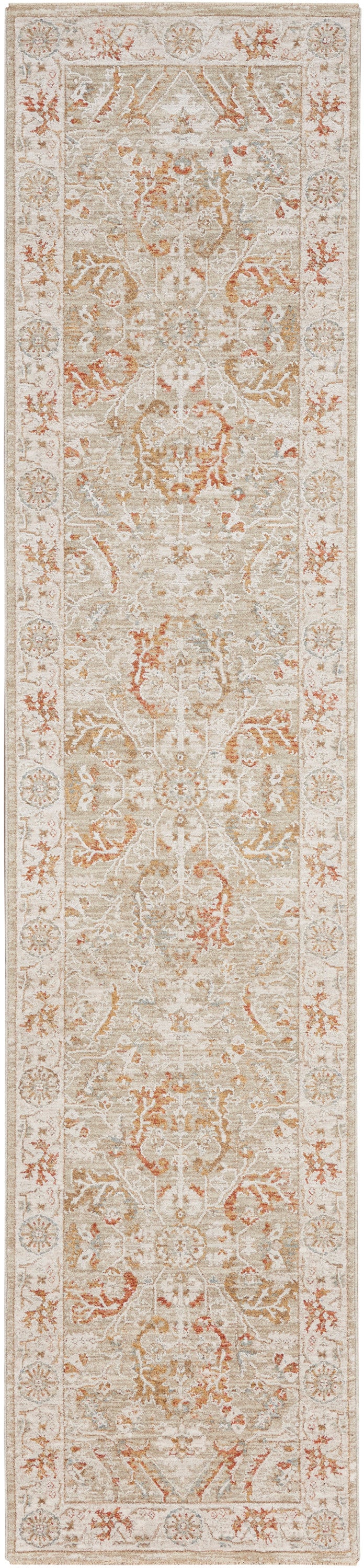 Nourison Infinite 2'3" x 10'2" Sage Ivory Vintage Indoor Rug