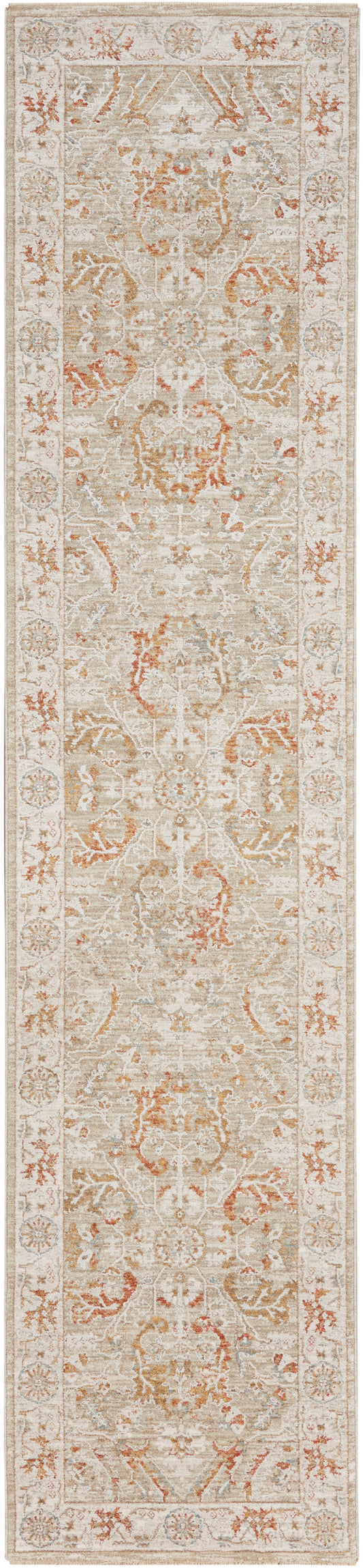 Nourison Infinite 2'3" x 10'2" Sage Ivory Vintage Indoor Rug