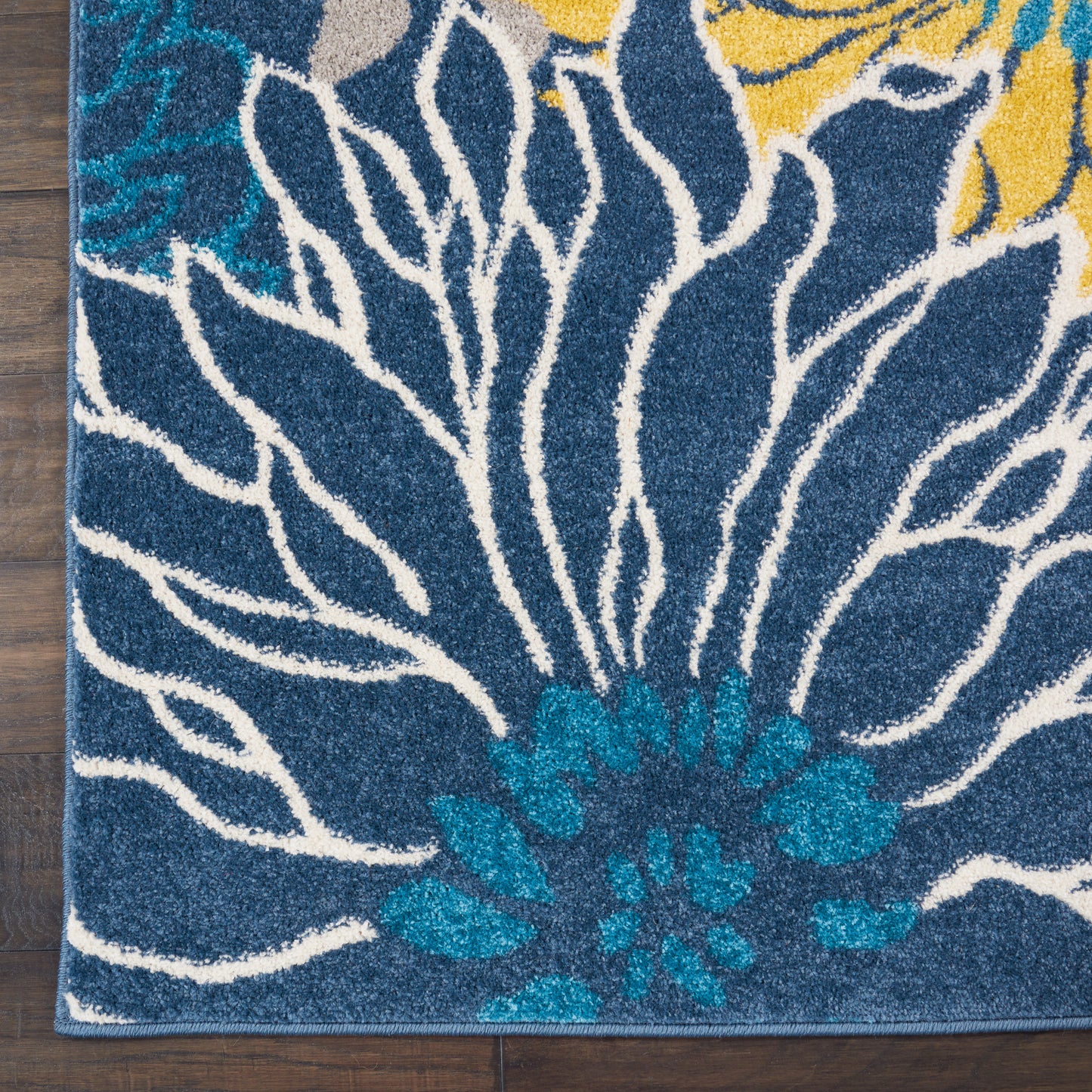 Nourison Passion 2'2" x 7'6" Blue Contemporary Indoor Rug
