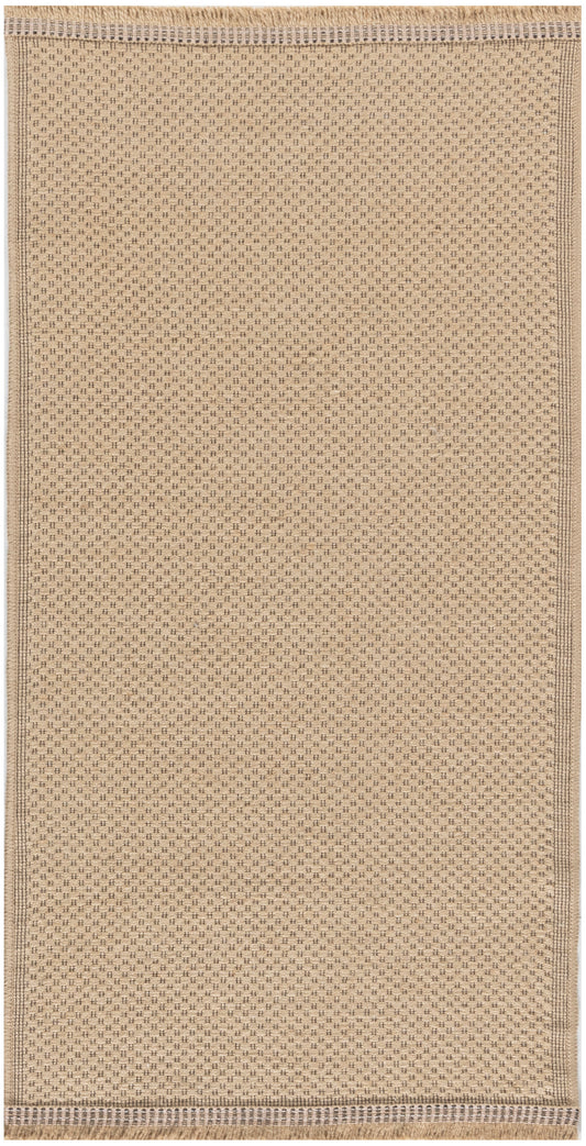 Nourison Washable Jute 2' x 4' Natural Modern Indoor Rug