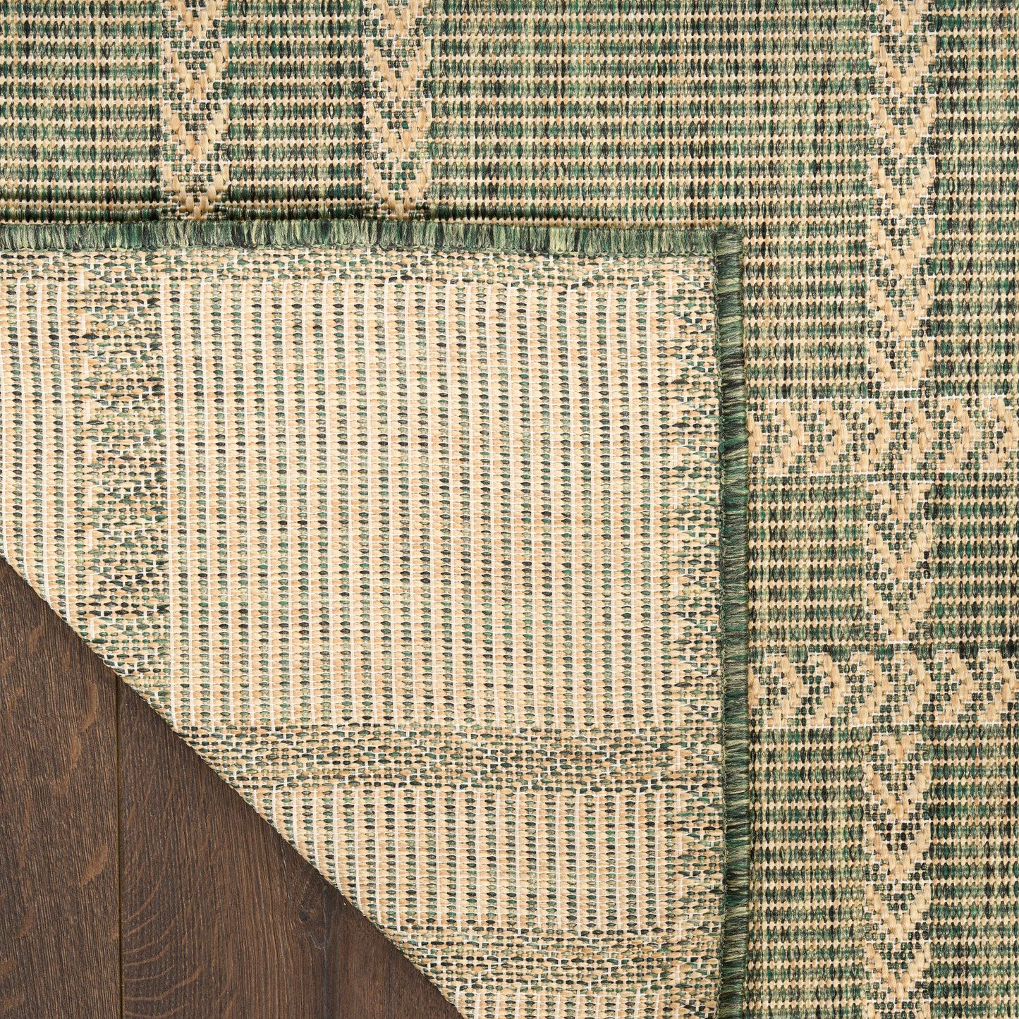 Nourison Horizon Indoor/Outdoor 5' x 7' Green Modern Rug