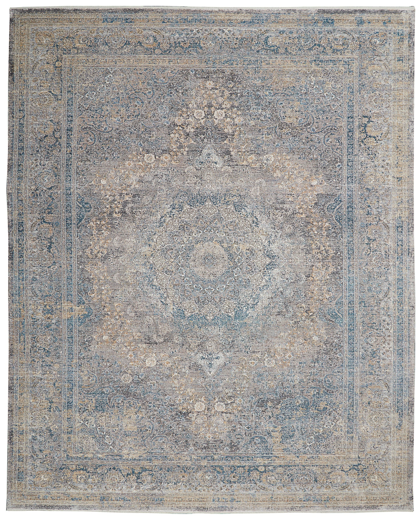 Nourison Starry Nights 8' x 10' Cream Blue Vintage Indoor Rug