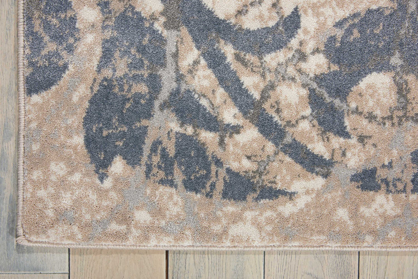 Nourison Maxell 9'3" x 12'9" Ivory/Blue Modern Indoor Rug