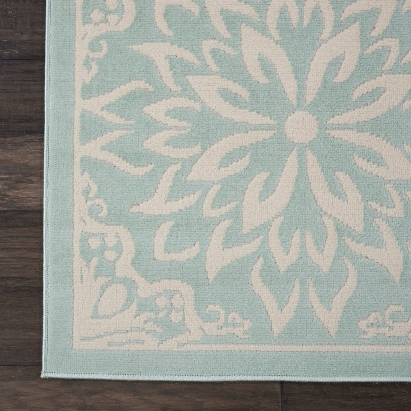 Nourison Jubilant 7'10" x 9'10" Ivory Green Farmhouse Indoor Rug