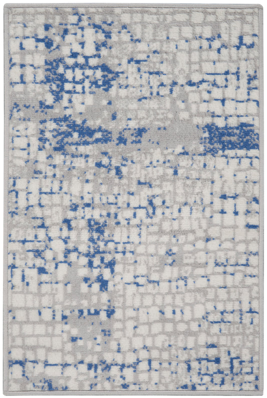 Nourison Whimsicle 2' x 3' Grey Blue Modern Indoor Rug