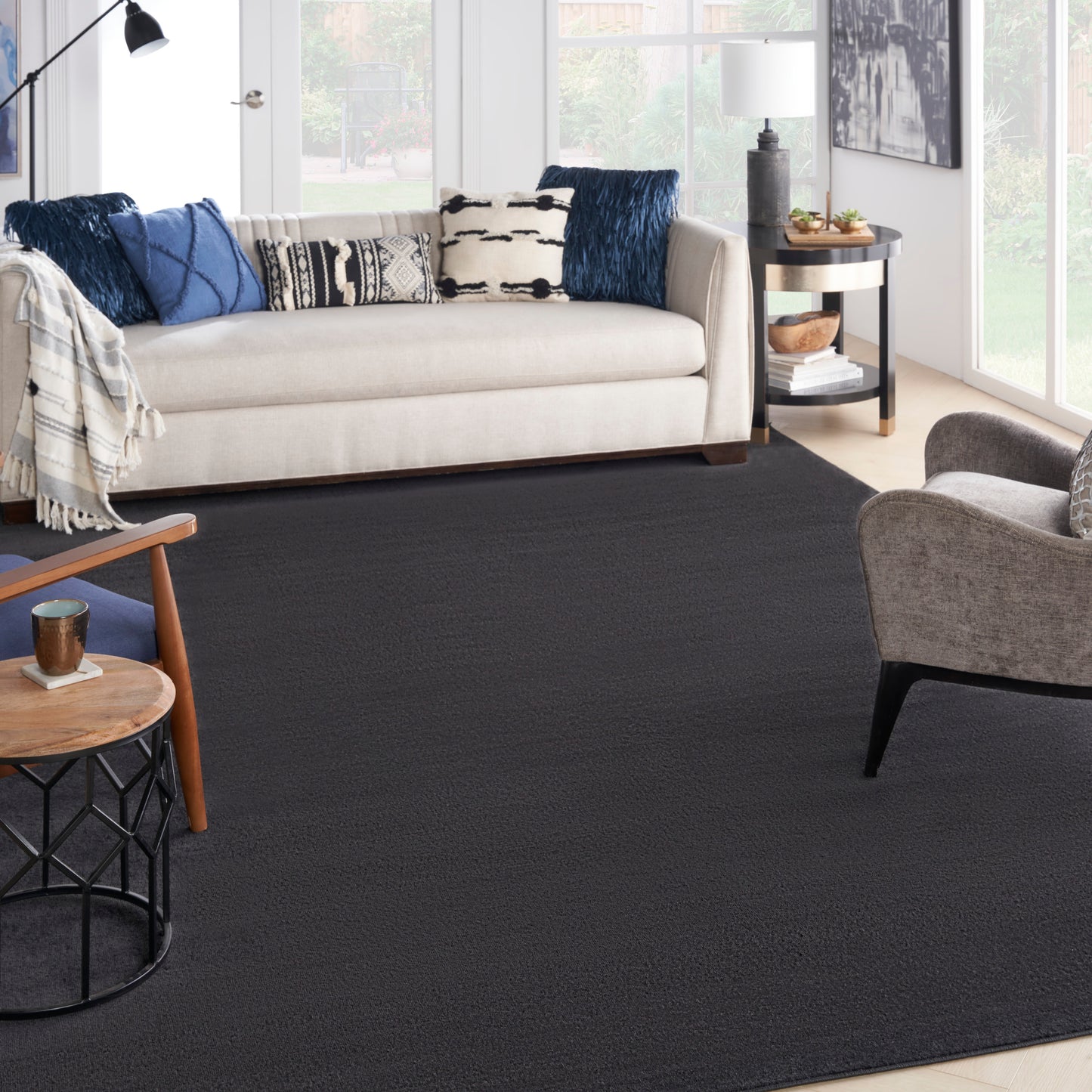 Nourison Nourison Essentials 10' x 14' Black Outdoor Rug