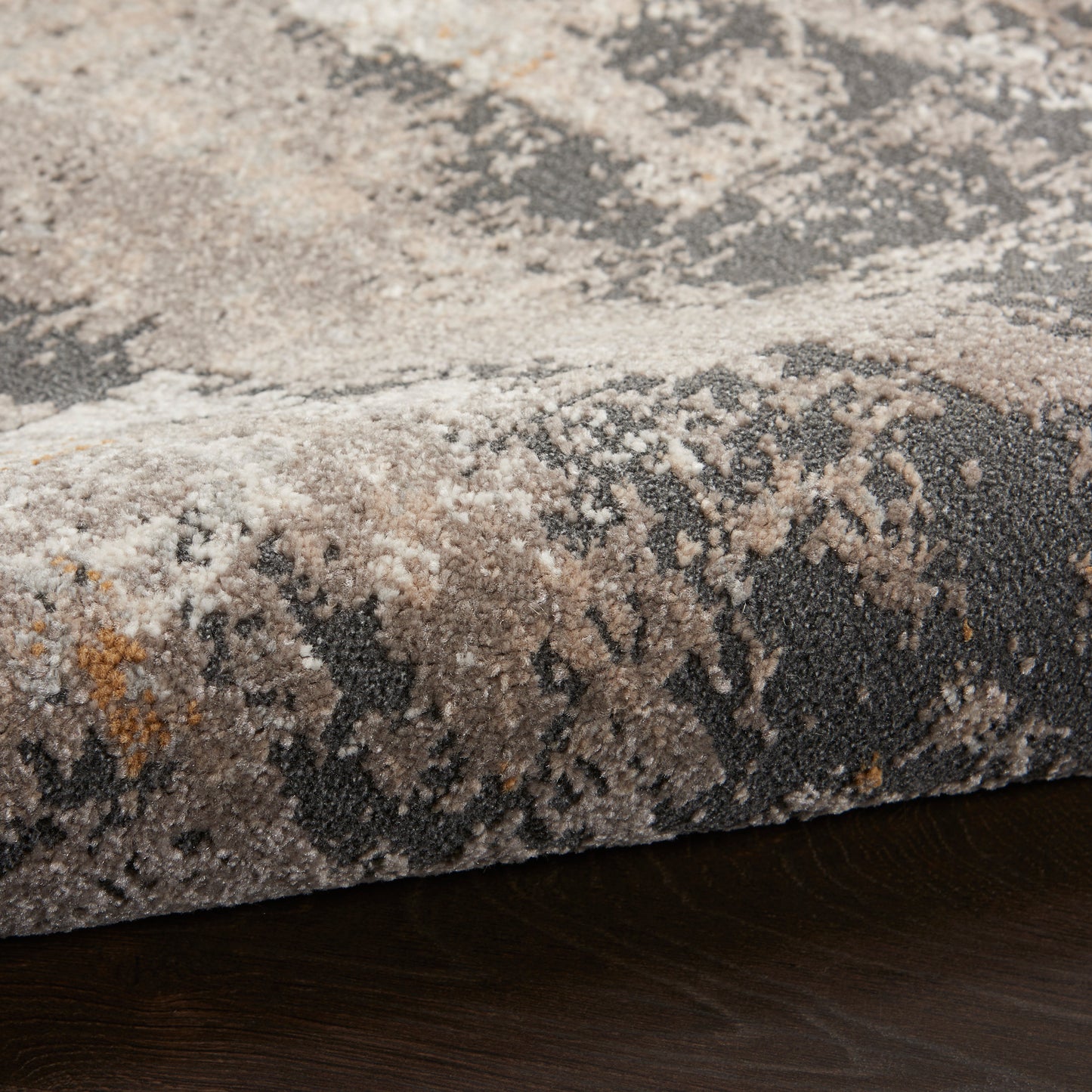 Nourison Tangra 2'2" x 7'6" Cream Grey Modern Indoor Rug