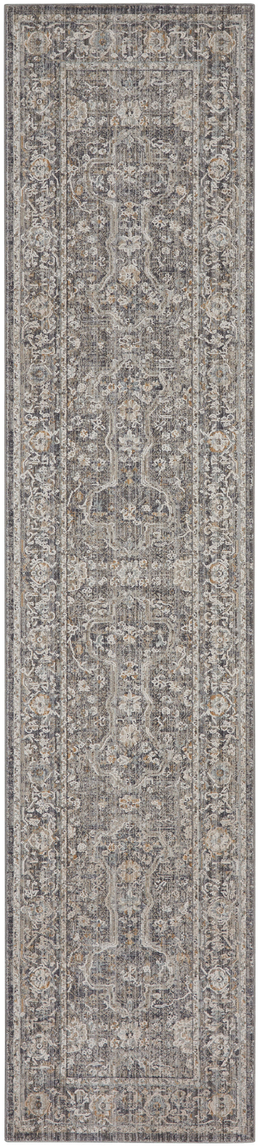 Nourison Lynx 2'3" x 12' Slate Multicolor Vintage Indoor Rug