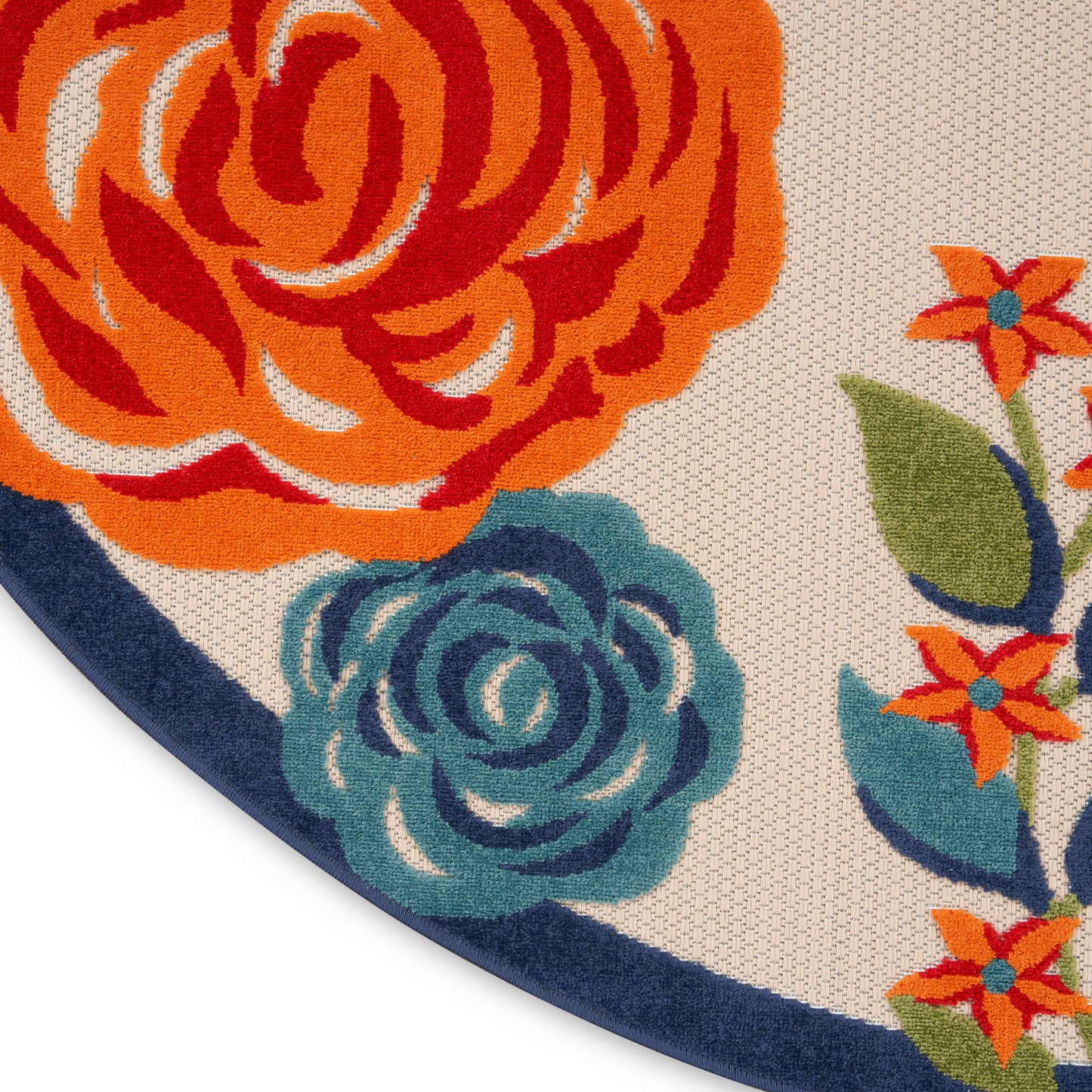 Nourison Aloha 7'10" x Round Multicolor Contemporary Rug