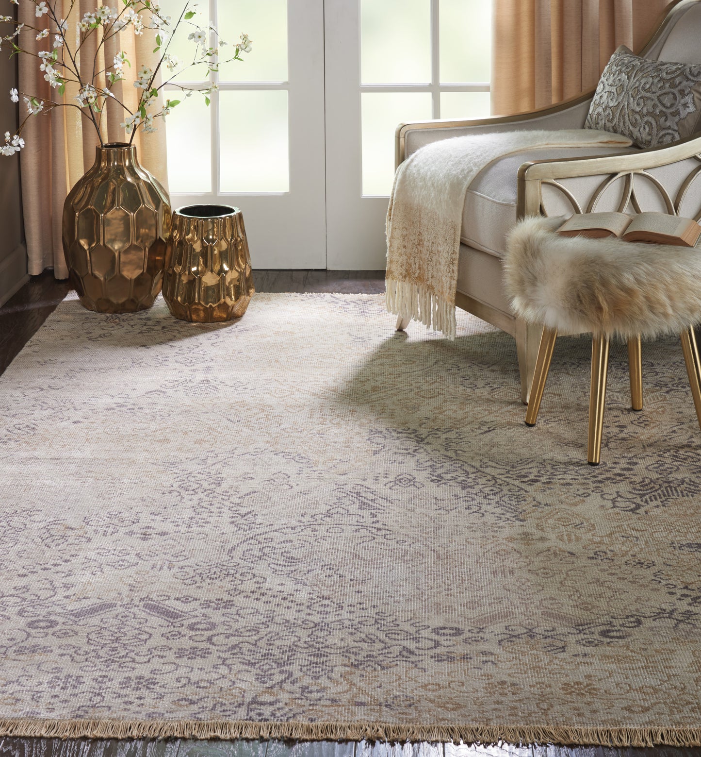 Nourison Aldora 5'6" x 8' Opal Vintage Indoor Rug