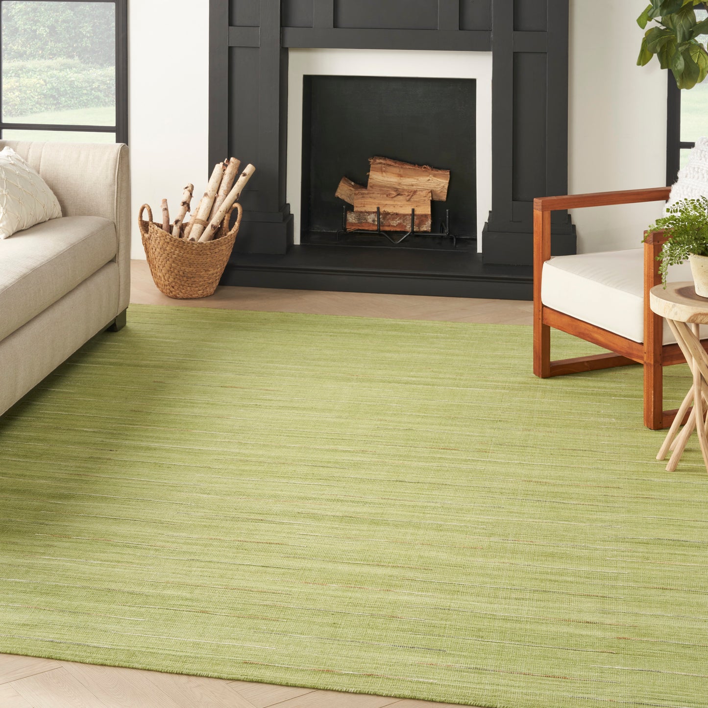 Nourison Interweave 10' x 14' Green Modern Indoor Rug