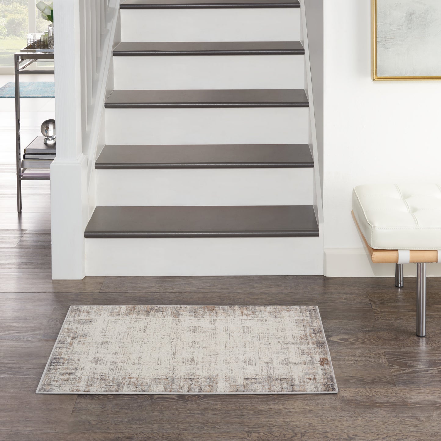 Nourison Elation 2' x 3' Ivory Grey Modern Indoor Rug