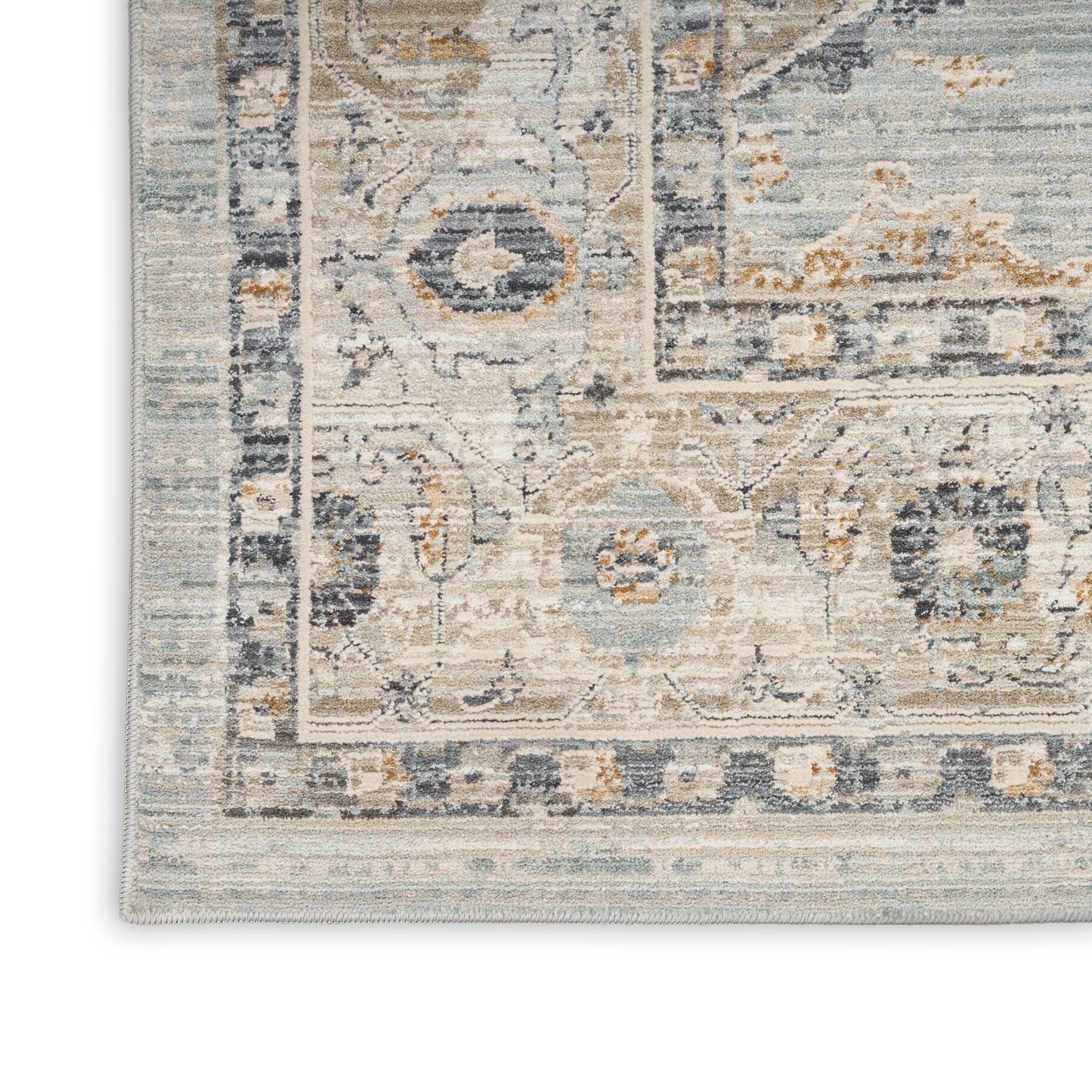 Nourison Lynx 2'3" x 10' Light Blue Vintage Indoor Rug