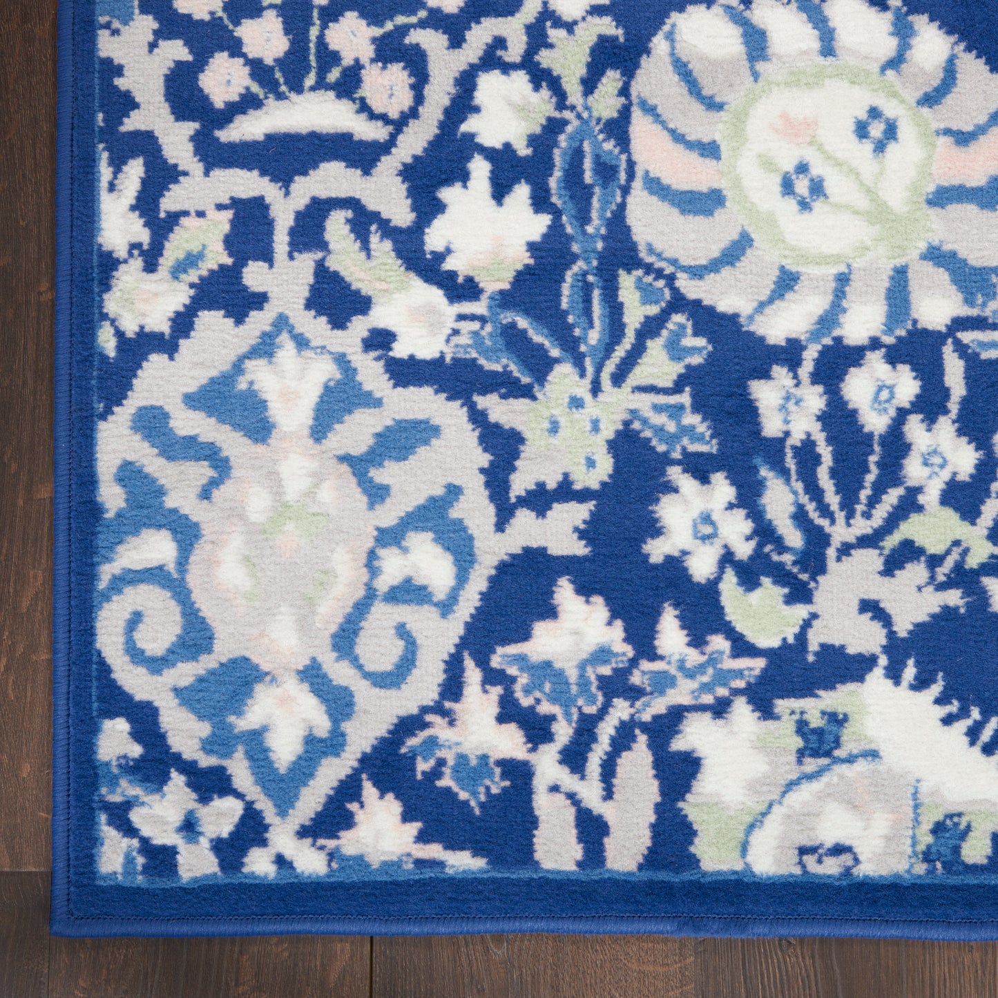 Nourison Whimsicle 4' x 6' Navy Multicolor Farmhouse Indoor Rug