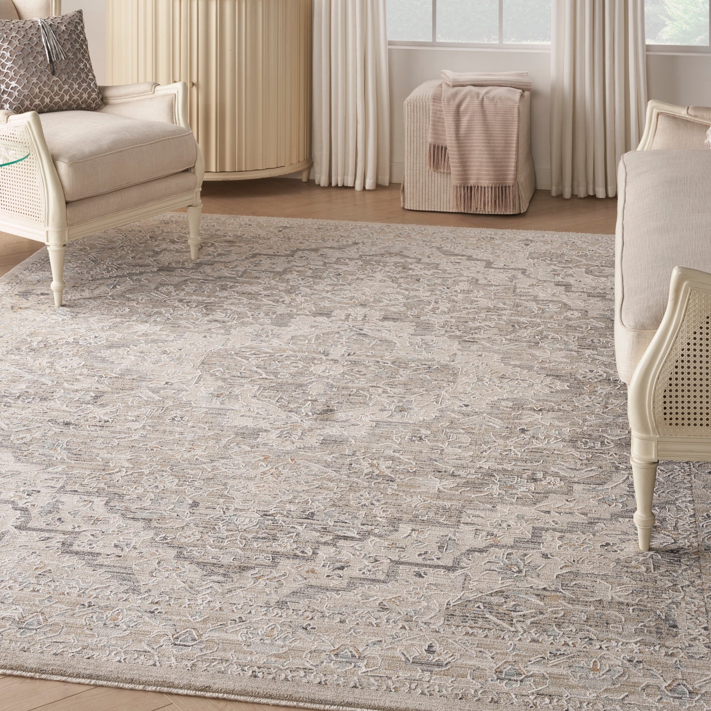 Nourison Lynx 8'6" x 11'4" Ivory Taupe Vintage Indoor Rug