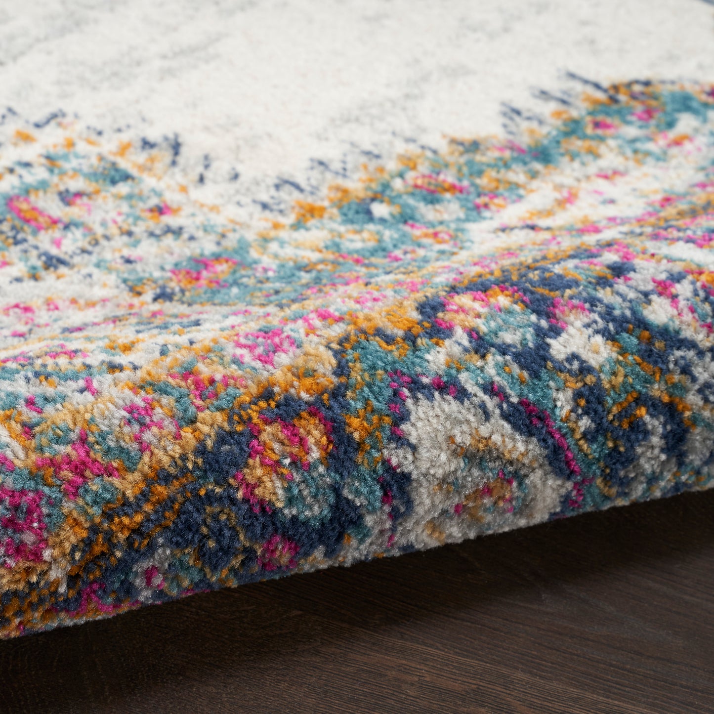 Nourison Passion 2'2" x 10' Ivory Blue Vintage Indoor Rug